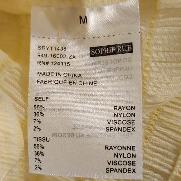 Sophie Rue V-neck Long Sleeve Light Top - Size Medium - Picture 3 of 3